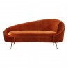 Moe's Home Collection Abigail Chaise Umber - Front Angle