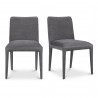 Moe's Home Collection Calla Dining Chair, Dark Grey - Set of Two - Angle