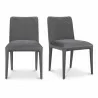 Moe's Home Collection Calla Dining Chair, Dark Grey - Set of Two - Angle - Moe's Home Collection Calla Dining Chair, Dark Grey - Set of Two - Angle