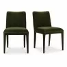 Moe's Home Collection Calla Dining Chair, Green Velvet - Set of Two - Angle - Moe's Home Collection Calla Dining Chair, Green Velvet - Set of Two - Angle