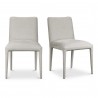 Moe's Home Collection Calla Dining Chair, Light Grey - Set of Two - Angle