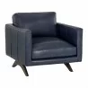 Sunpan Rogers Armchair Cortina Ink Leather  - Sunpan Rogers Armchair Cortina Ink Leather 