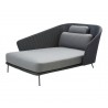Cane-Line Mega Daybed, Right, Incl. Grey Cushion Set front view