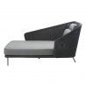 Cane-Line Mega Daybed, Right, Incl. Grey Cushion Set Side view 2