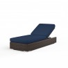 Montecito Adjustable Chaise in Spectrum Indigo w/ Self Welt - Front Side Angle