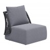 Mekan Accent Chair in Gray- side view 1
