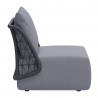 Mekan Accent Chair in Gray- side view 2