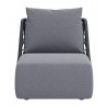 Mekan Accent Chair in Gray- front view 1