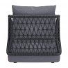 Mekan Accent Chair in Gray- back view 1