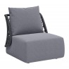 Mekan Accent Chair in Gray- side view 4