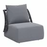 Mekan Accent Chair in Gray- side view 4 - Mekan Accent Chair in Gray- side view 4