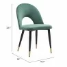 Menlo Dining Chair in Green- seat dimension - Menlo Dining Chair in Green- seat dimension