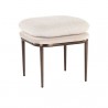 Sunpan Koffi Stool Dark Bronze-Chacha Cream Meg Taupe - Front Side Angle