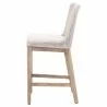 Essentials For Living Mesh Counter Stool, White Speckle Flat Rope, Performance White Speckle, Natural Gray Mahogany - Side Angle - Essentials For Living Mesh Counter Stool, White Speckle Flat Rope, Performance White Speckle, Natural Gray Mahogany - Side Angle