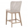 Essentials For Living Mesh Counter Stool, White Speckle Flat Rope, Performance White Speckle, Natural Gray Mahogany - Back Side Angle