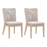 Essentials For Living Mesh Outdoor Dining Chair - Set of Two - Set in Front Side Angle