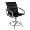 Woodard Metropolis Padded Sling Swivel Counter Stool - Angled