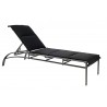 Woodard Metropolis Padded Sling Adjustable Chaise Lounge - Angled