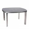 Woodard Metropolis Square Round Dining Umbrella Table - Angled - Woodard Metropolis Square Round Dining Umbrella Table - Angled