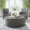 Sunpan Nilda Ottoman Vintage Charcoal Leather - Lifestyle - Sunpan Nilda Ottoman Vintage Charcoal Leather - Lifestyle