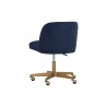 Sunpan Kenna Office Chair Belfast Navy - Back Side Angle