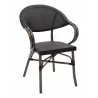 Powder Coated Aluminum Frame Arm Chair W/ Textilene Seat and Back - METRO A - Powder Coated Aluminum Frame Arm Chair W/ Textilene Seat and Back - METRO A