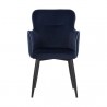 Sunpan Khai Dining Armchair - Abbington Navy - Set of Two - Front Angle