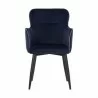 Sunpan Khai Dining Armchair - Abbington Navy - Set of Two - Front Angle - Sunpan Khai Dining Armchair - Abbington Navy - Set of Two - Front Angle