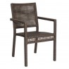 Woodard Et Cetera Miami Dining Armchair - Stackable - Coffee