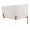 Micaela Armchair Ivory - Back Left