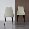 J&M Furniture Milano Leather Dining Chair White