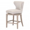 Milton Swivel Counter Stool - Bisque French Linen Natural Gray Ash - Shifted