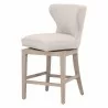 Milton Swivel Counter Stool - Bisque French Linen Natural Gray Ash - Shifted - Milton Swivel Counter Stool - Bisque French Linen Natural Gray Ash - Shifted