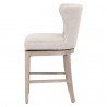 Milton Swivel Counter Stool - Bisque French Linen Natural Gray Ash - Side