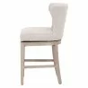 Milton Swivel Counter Stool - Bisque French Linen Natural Gray Ash - Side - Milton Swivel Counter Stool - Bisque French Linen Natural Gray Ash - Side