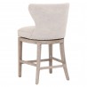 Milton Swivel Counter Stool - Bisque French Linen Natural Gray Ash - Back Angled Shifted