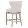 Milton Swivel Counter Stool - Bisque French Linen Natural Gray Ash - Back Angled Shifted - Milton Swivel Counter Stool - Bisque French Linen Natural Gray Ash - Back Angled Shifted
