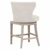 Milton Swivel Counter Stool - Bisque French Linen Natural Gray Ash - Back Angled  - Milton Swivel Counter Stool - Bisque French Linen Natural Gray Ash - Back Angled 