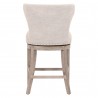 Milton Swivel Counter Stool - Bisque French Linen Natural Gray Ash - Back View