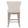 Milton Swivel Counter Stool - Bisque French Linen Natural Gray Ash - Back View - Milton Swivel Counter Stool - Bisque French Linen Natural Gray Ash - Back View