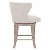 Milton Swivel Counter Stool - Bisque French Linen Natural Gray Ash - Back Angled Right Shifted - Milton Swivel Counter Stool - Bisque French Linen Natural Gray Ash - Back Angled Right Shifted