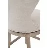Milton Swivel Counter Stool - Bisque French Linen Natural Gray Ash - Seat back Close-up - Milton Swivel Counter Stool - Bisque French Linen Natural Gray Ash - Seat back Close-up