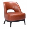 Zuo Modern Mistley Accent Chair Brown - Angled 1