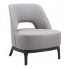 Zuo Modern Mistley Accent Chair Gray - Angled 1