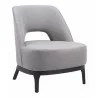 Zuo Modern Mistley Accent Chair Gray - Angled 1 - Zuo Modern Mistley Accent Chair Gray - Angled 1