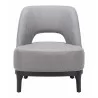 Zuo Modern Mistley Accent Chair Gray - Front - Zuo Modern Mistley Accent Chair Gray - Front