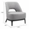 Zuo Modern Mistley Accent Chair Gray - Seat Dimensions - Zuo Modern Mistley Accent Chair Gray - Seat Dimensions