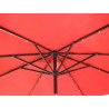 AZ Patio Heaters Solar Market Umbrella with LED Lights in Red - Top Angle