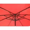 AZ Patio Heaters Solar Market Umbrella with LED Lights in Red - Top Angle - AZ Patio Heaters Solar Market Umbrella with LED Lights in Red - Top Angle