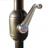 AZ Patio Heaters Solar Market Umbrella with LED Lights in Red / Tan - Detail